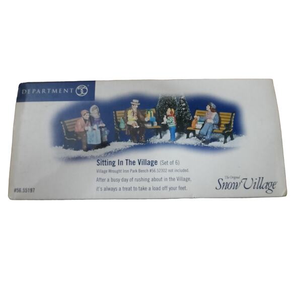 Department 56 The Original Snow Village Sitting in the Village Figurine Set - Picture 1 of 4
